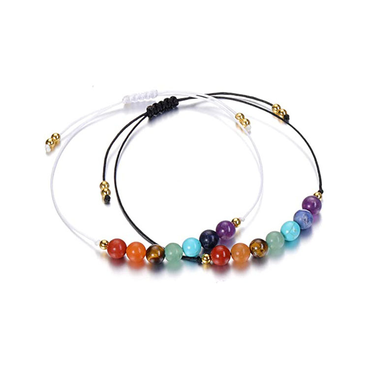 Natural Colorful Turquoise Tiger Eye Woven Bracelet