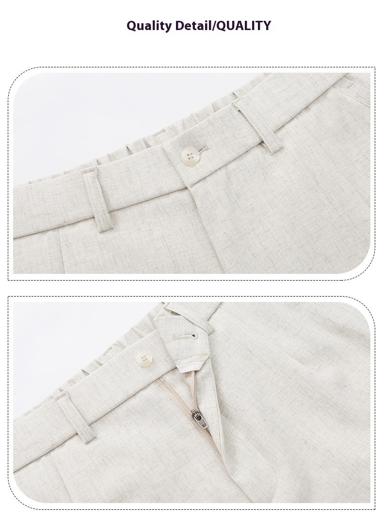 Men's Simple Solid Color Casual Cotton Linen Shorts
