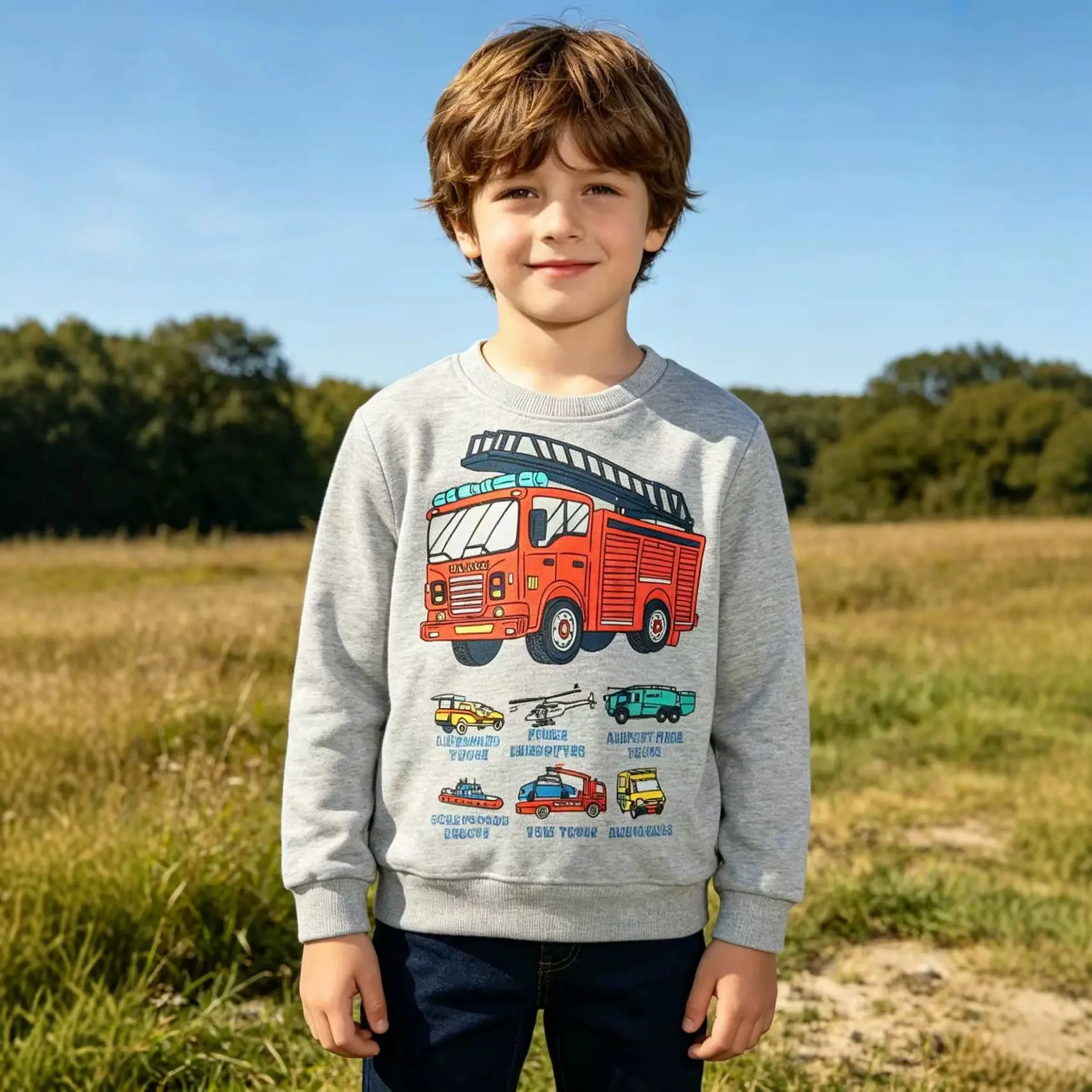 Autumn Boys Crew-neck Pullover Top