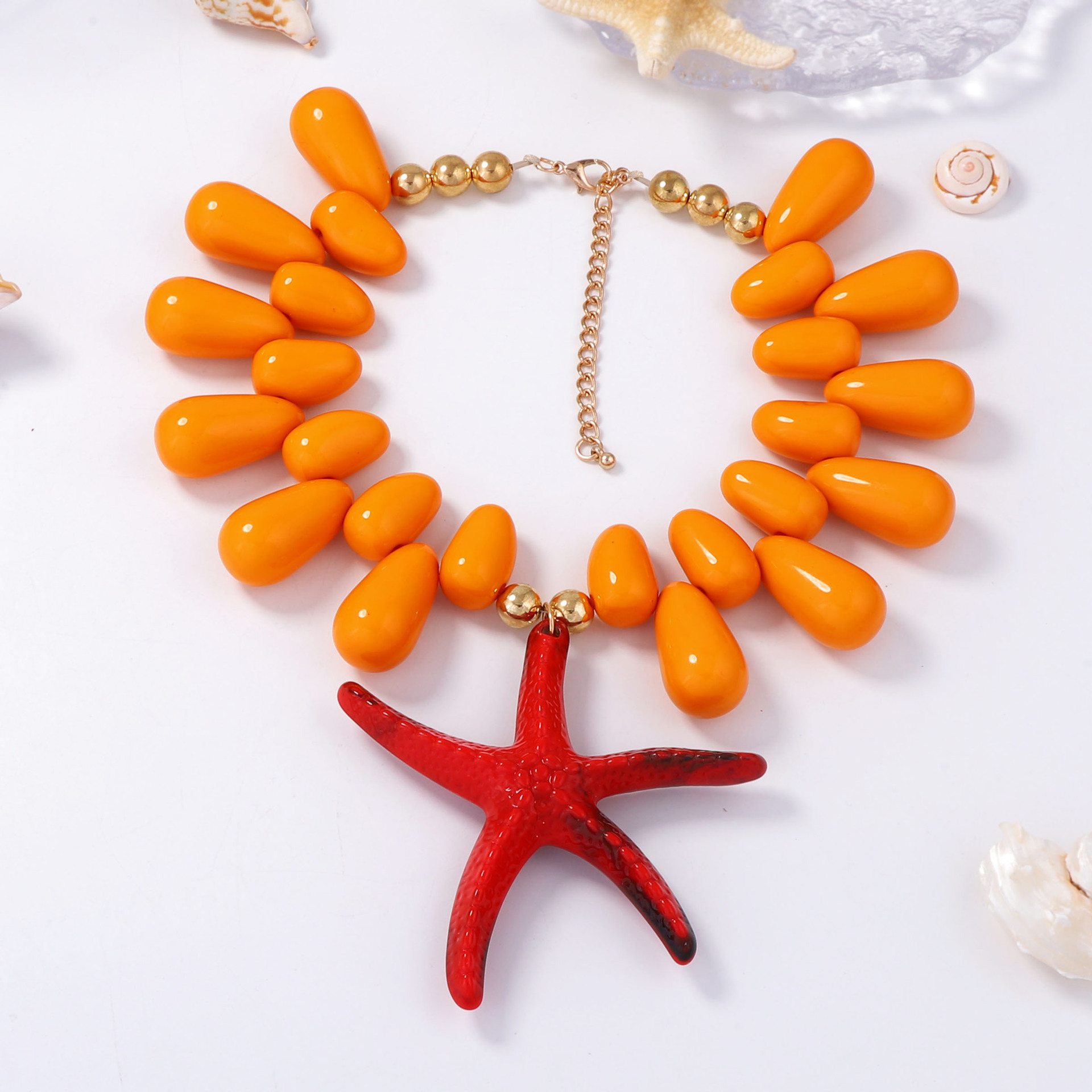 Dramatic Starfish Pendant Necklace For Women