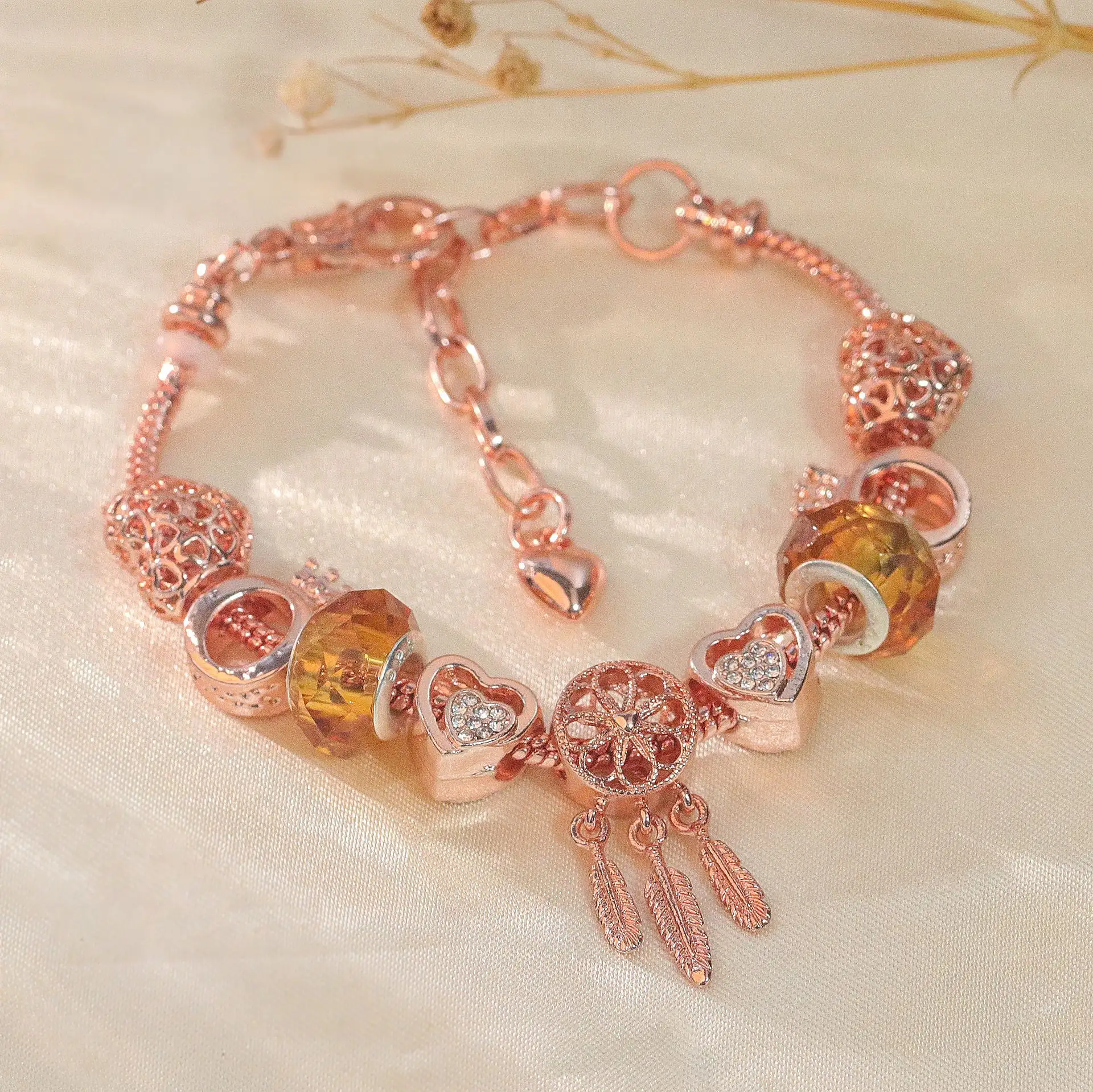 New Rose Gold Bracelet European And American Style Bangle