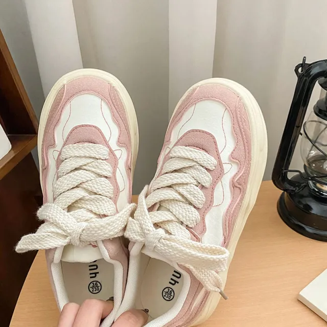 Girl's Casual Sneaker All matching Platform Shoes Pink - Shop at LoveMi