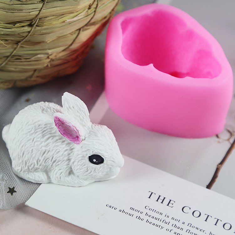 Title 10, Rabbit Fondant Silicone Mold Car Aromatherapy G...