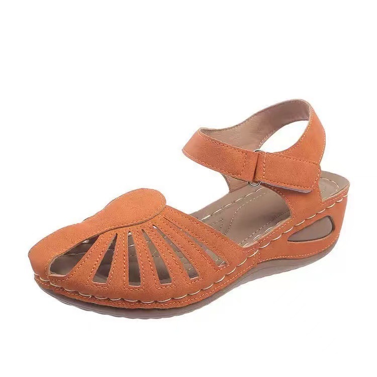 Wedge Sandals with Velcro Strap
