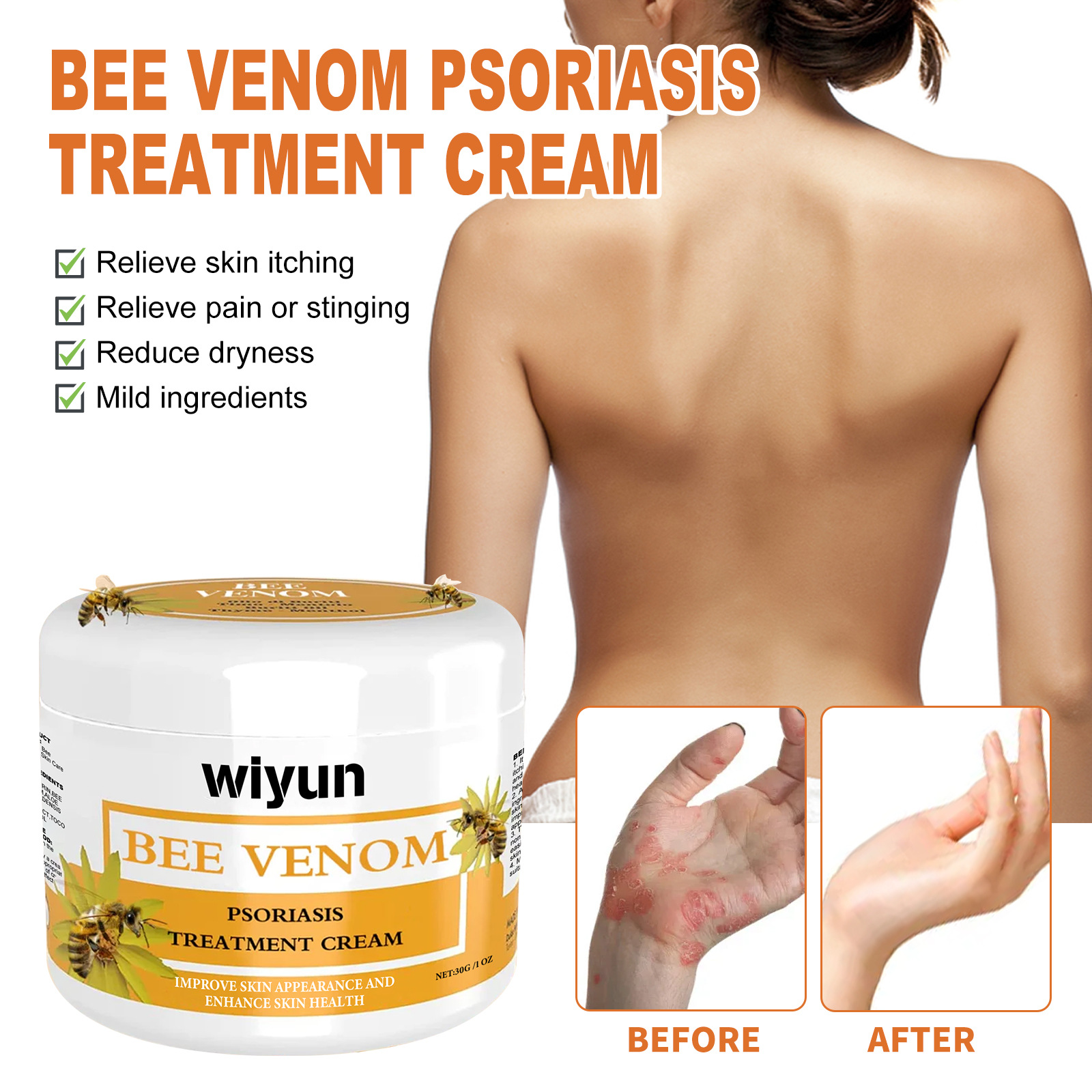 Crème mains et pieds au venin d'abeille — Soin réparateur 30 g 15