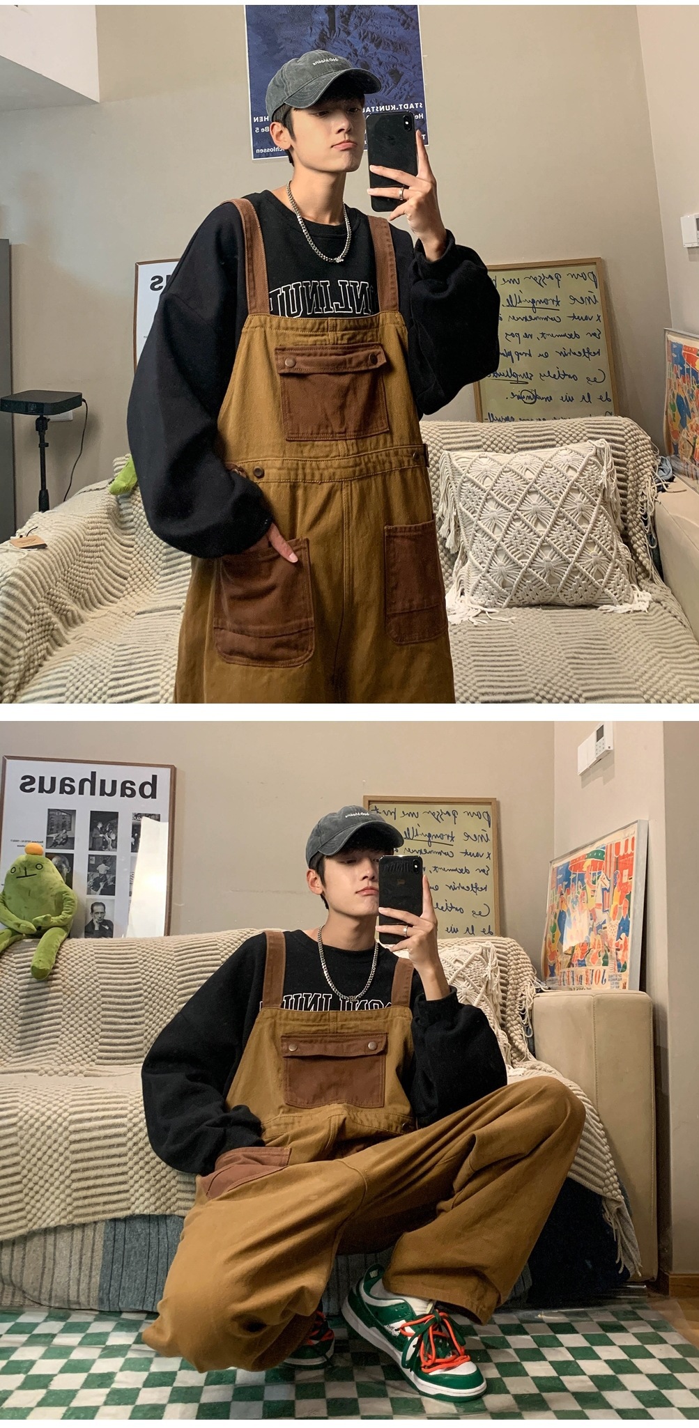 Men's Vintage Casual Wide-leg American Overalls 2ecfb68c 90ce 4c34 Aff0 E7498fbfd6b7