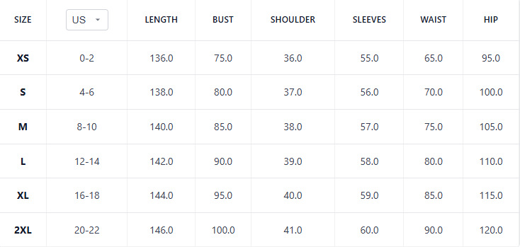 Size Chart Women's Long-Sleeve Zip-Up Dress - Slim Fit Elegant