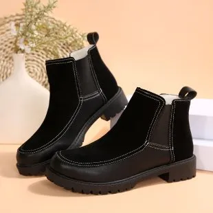 Platform Ankle Boots Short Martin Boots For Women Black - Shop at LoveMi