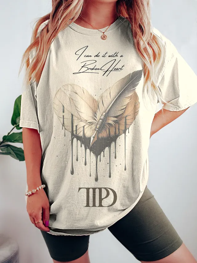 Digital Printing Casual Trend Casual T shirt O2P428134002 - Shop at LoveMi