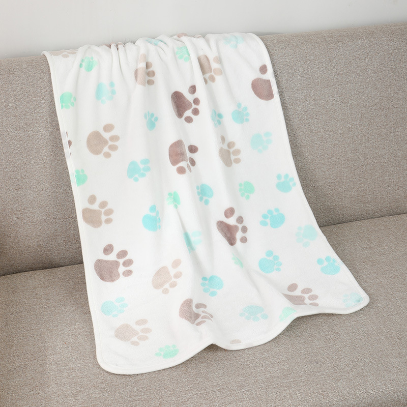 Beige Large Dog's Paw Blanket