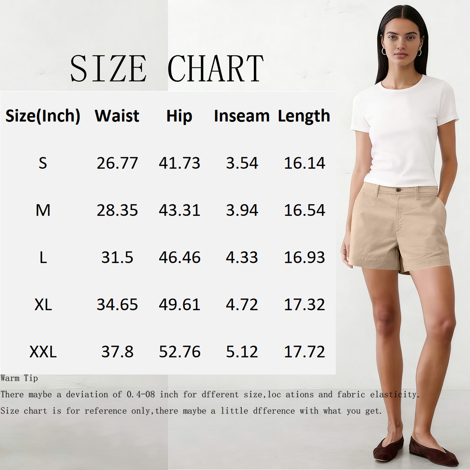 Women's High-Waisted Twill Cotton Bermuda Shorts in Black – casual solid color elegant commuter
