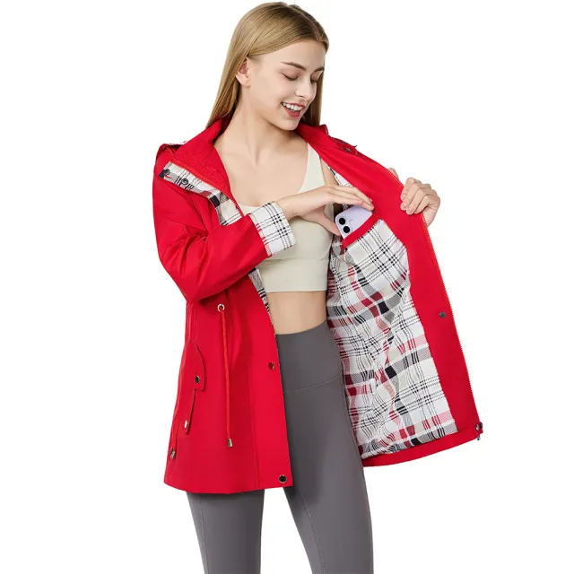 Women's Fashion Personality New Windbreaker Jacket Casual Red - Shop at LoveMi