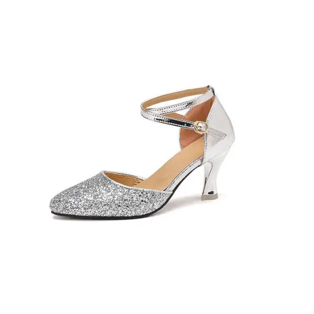 High Heel Women's Shoes Pointed Toe Strap Sandals Silver - Shop at LoveMi