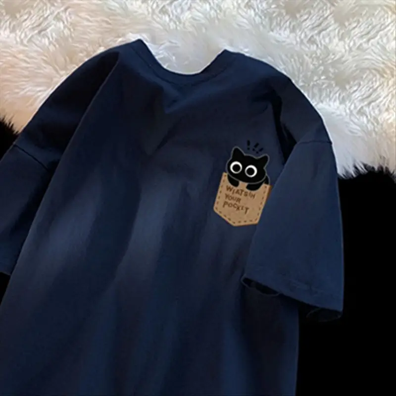 Printed All-matching Heavy Cotton T-shirt