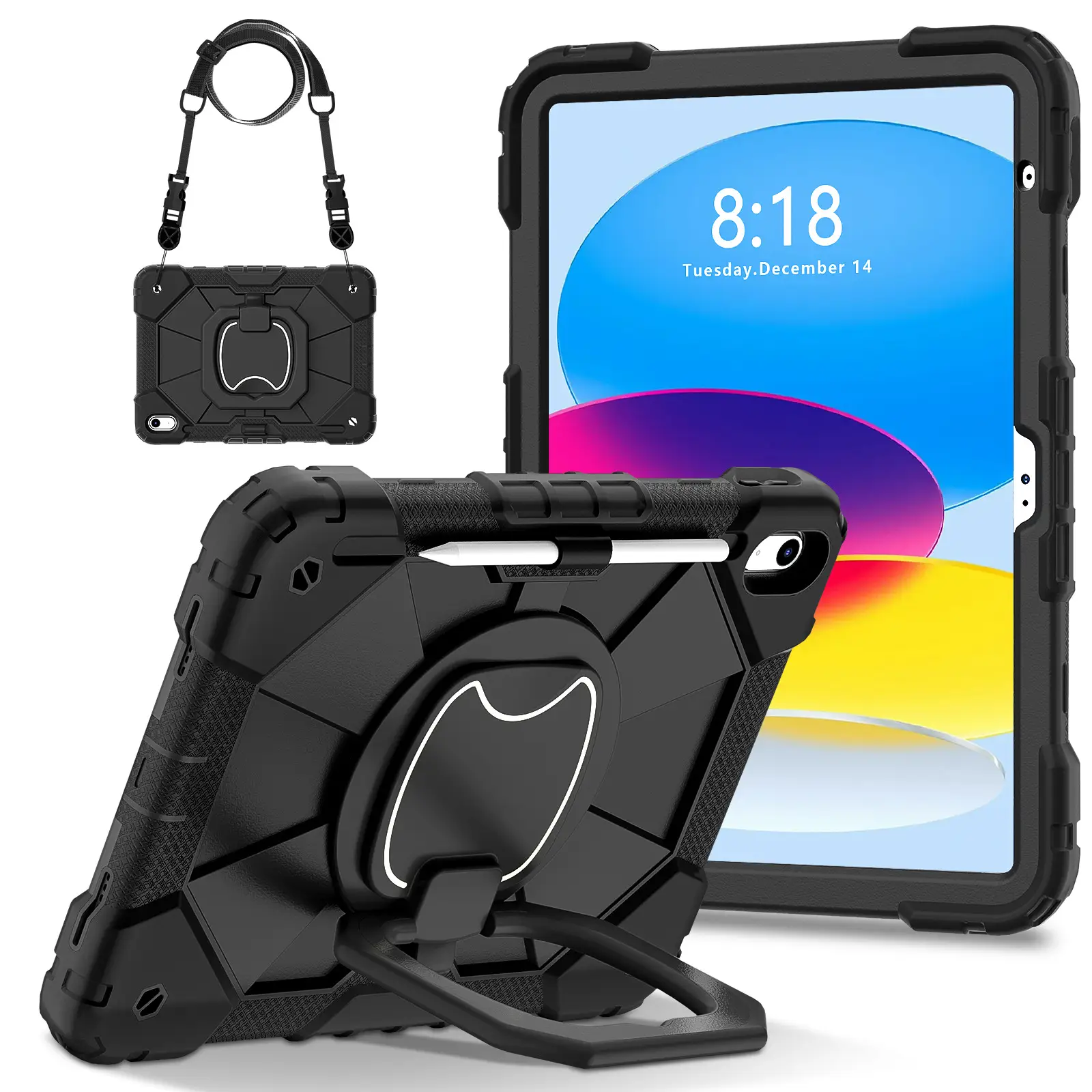 Silicone Hand Strap Shoulder Harness Protective Sleeve PC Bracket Drop-proof Shell