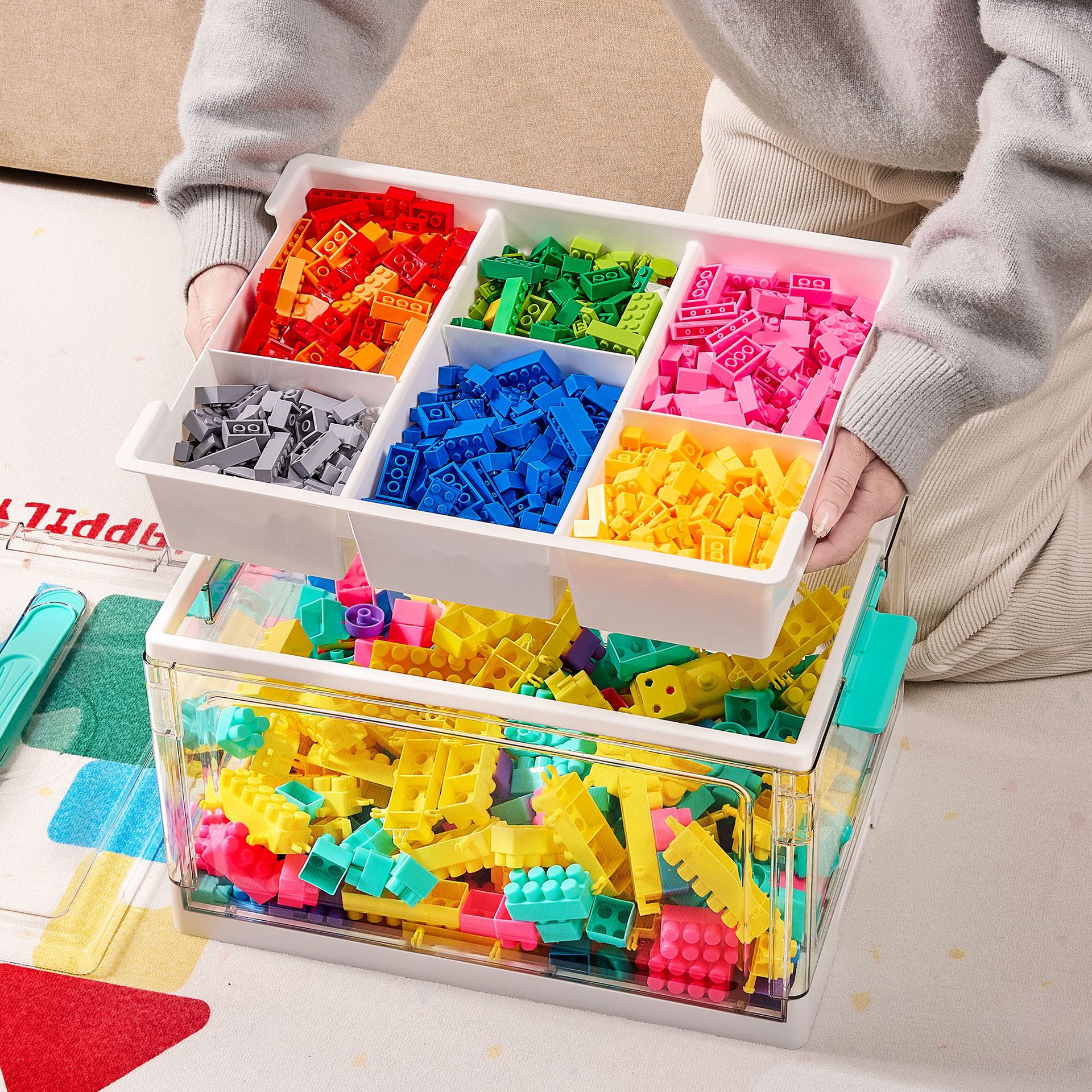 Transparent Plastic Craft Supplies Storage Box