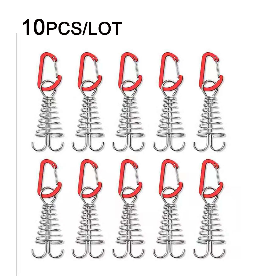 10 Pack Red Octopus Buckle