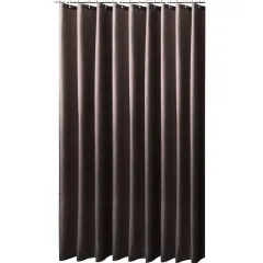 Waterproof Shading Shower Partition Curtain Punch-free - Coffee Colour - View 1
