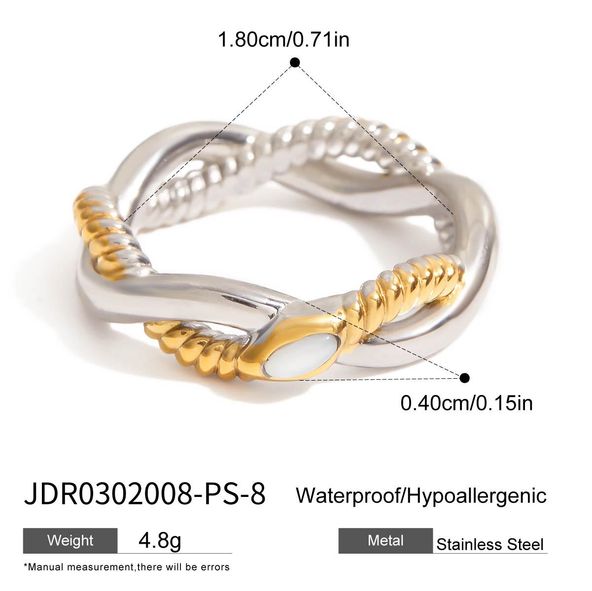 Design Ornament Stainless Steel Snake Ring Titanium Steel