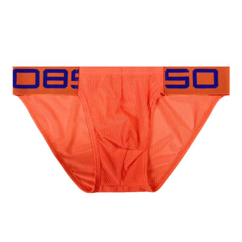 Men's Triangle Underwear Nylon Mesh Orange - Shop at LoveMi