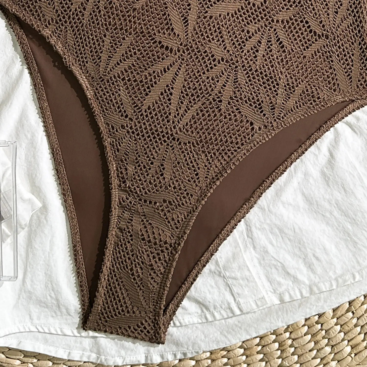 Women Swimsuit Hugging Jacquard Beach Bikini