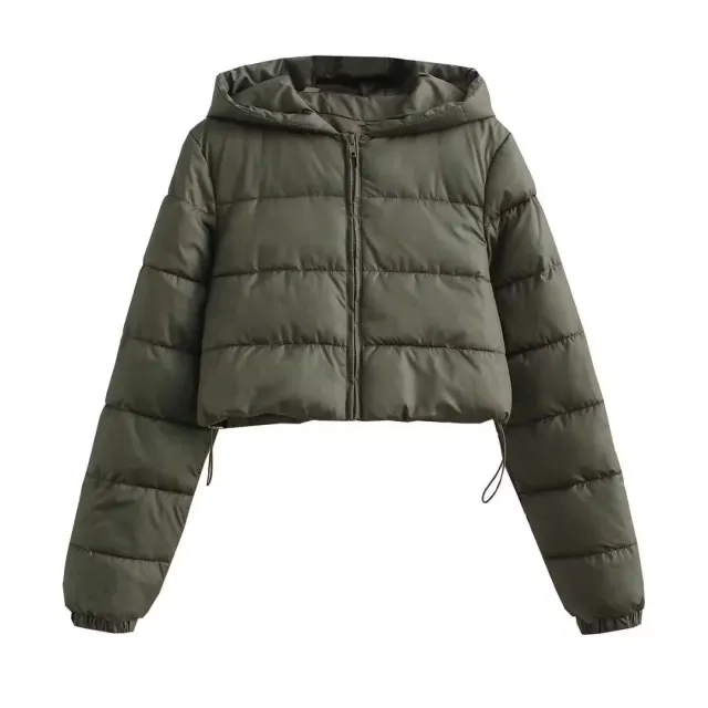 Women's Winter Fashion Long Sleeve Cardigan Hooded Warm Cotton Jacket Army Green - Shop at LoveMi