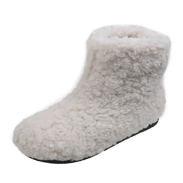Round Toe Flat Bottom Fleece lined Warm Sleeve Short Snow Boots White - Shop at LoveMi