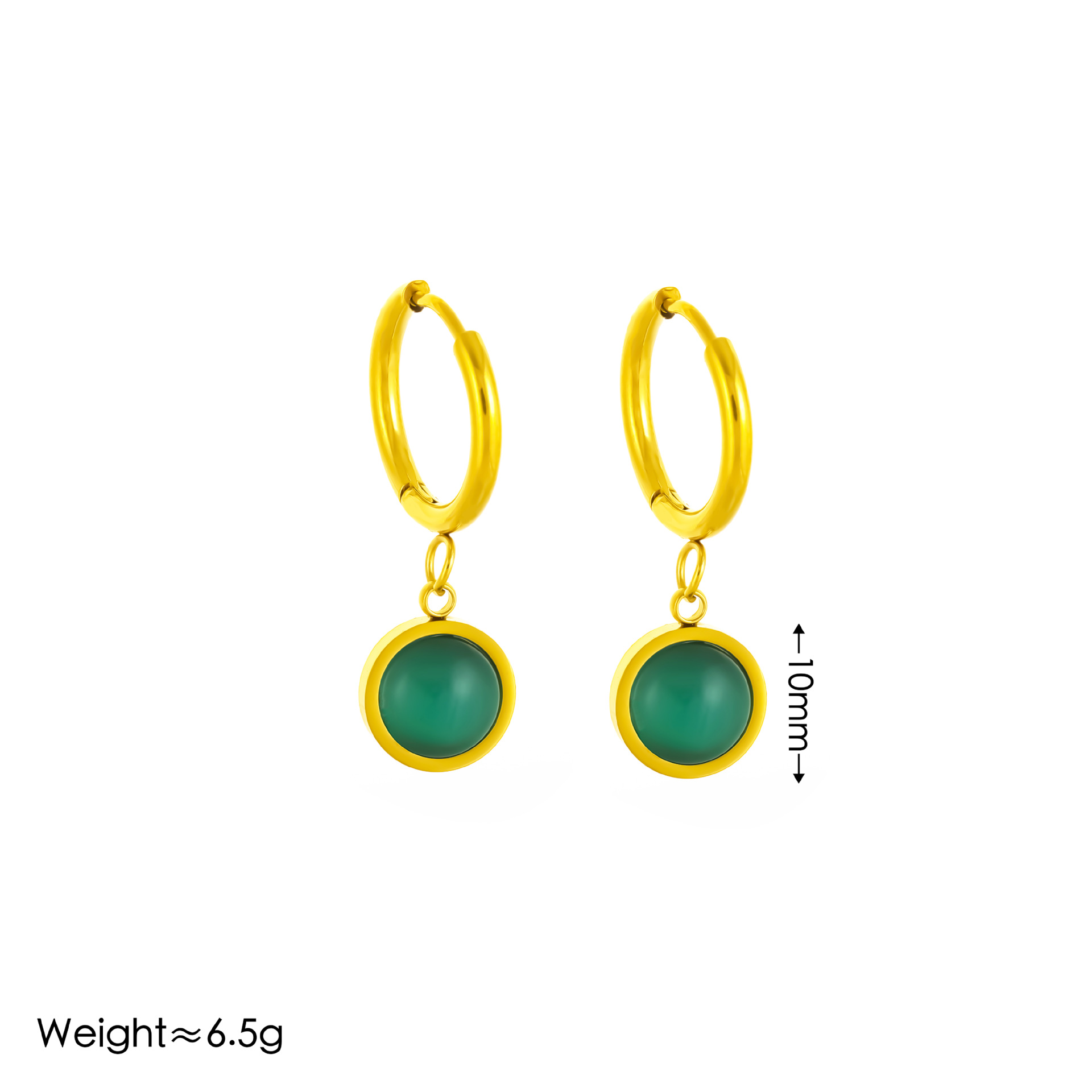 Retro Round Cats-Eye Gemstone Jewelry Set A Light-Luxury Niche High-End Clavicle Necklace With A Sophisticated Aura