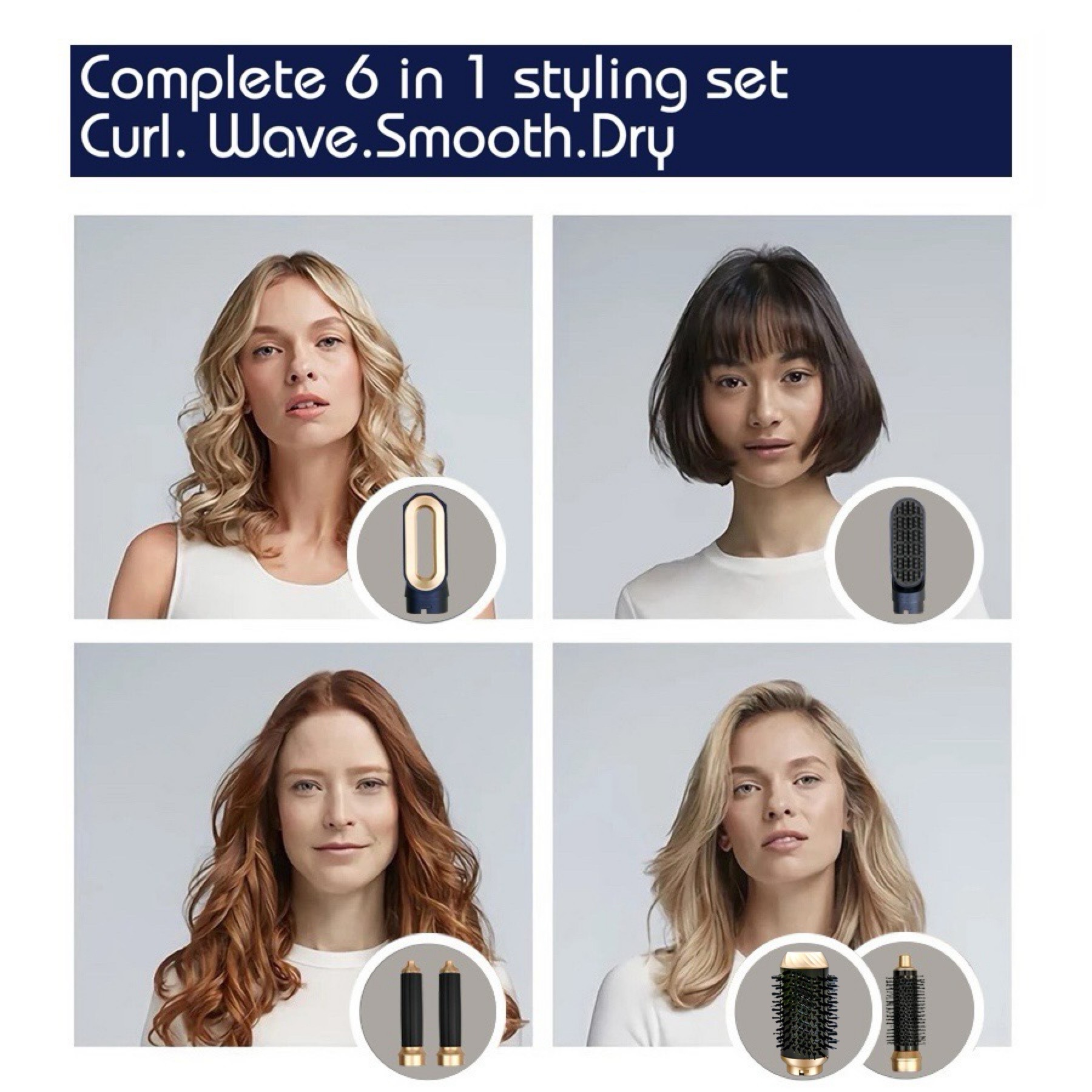 Title 3, High-speed Five-in-one Hair Curler Hot Air Comb...