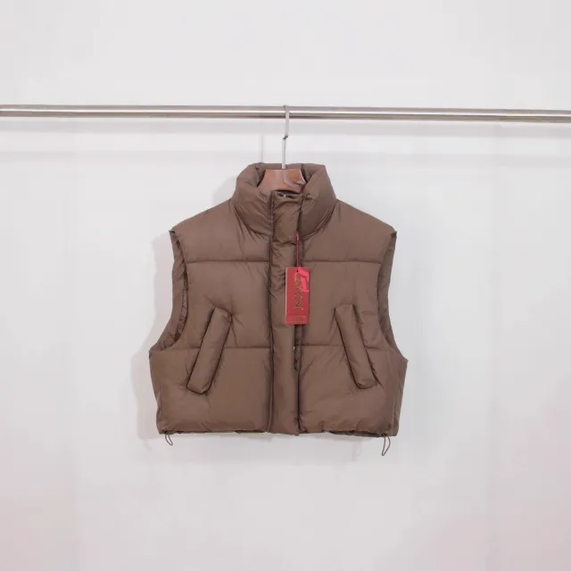 Women's Warm Jacket Sleeveless Loose Lapel Brown - Shop at LoveMi