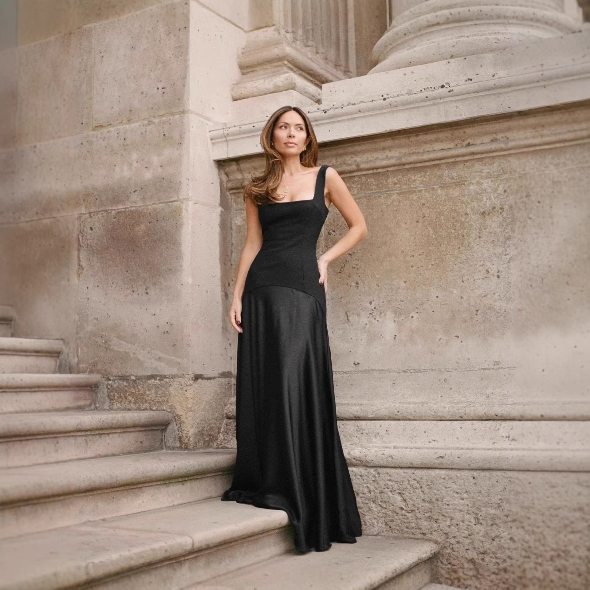 Sleeveless European And American-style Long Dress