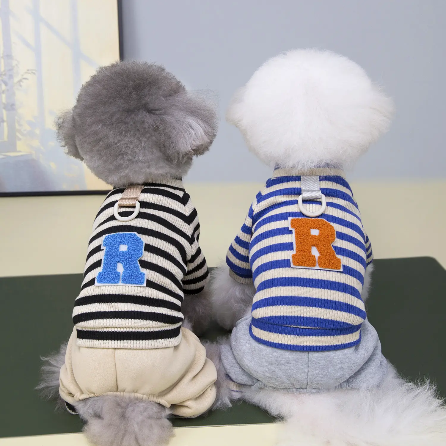 Pet Dog Hoodie With Twenty Five Stripes