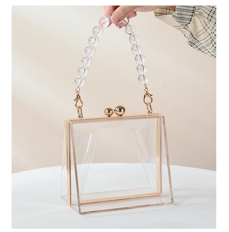 Title 6, Removable Chain Womens Portable Acrylic Transp...