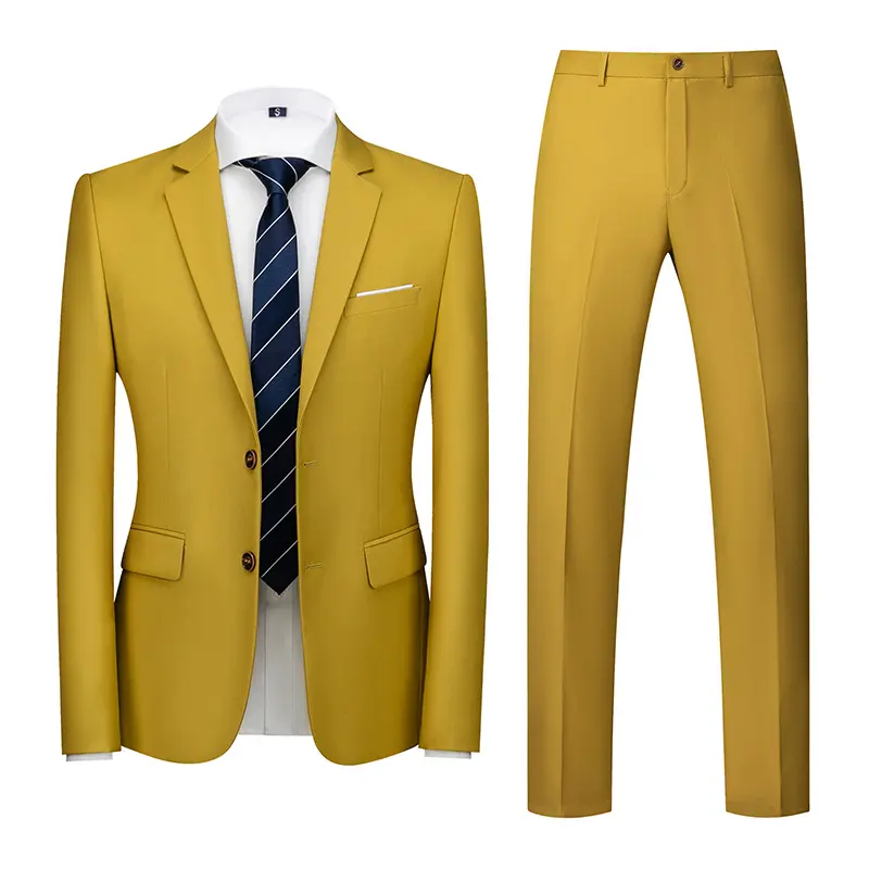 Two-piece Suit with Two Buttons for Wedding