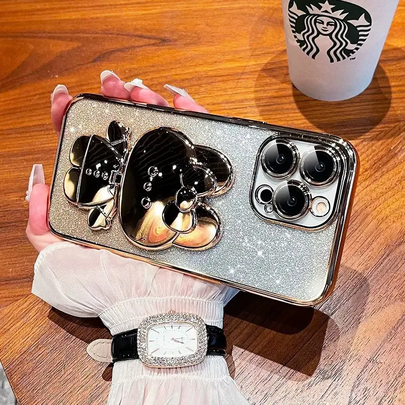 Electroplated Rabbit Stand Phone Case