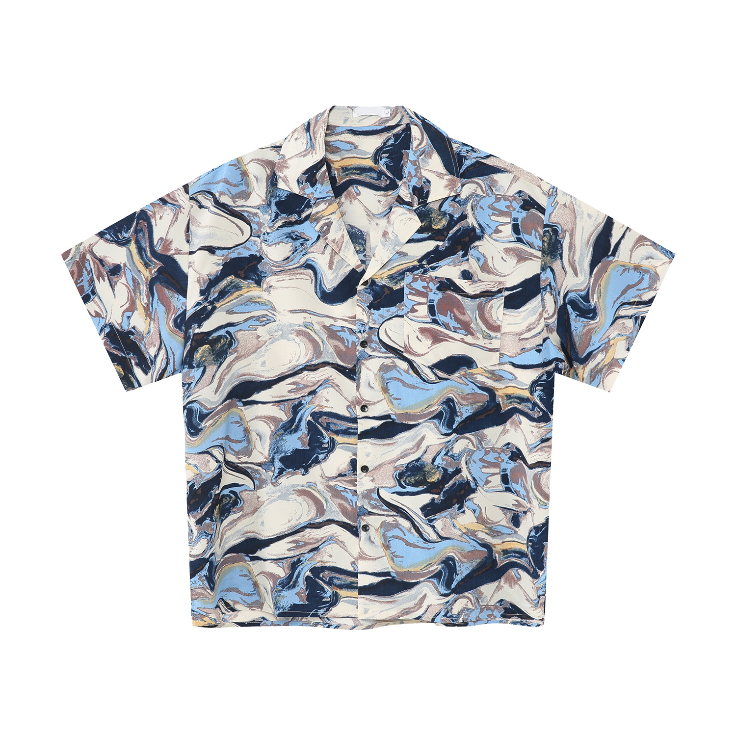 New Loose Floral Tie-dyed Short Sleeve Casual Retro Shirt