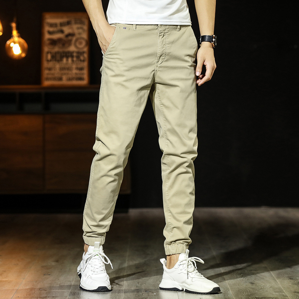 $20.36 Men's Simplicity Color Versatile Loose Ankle-tied Casual Pants