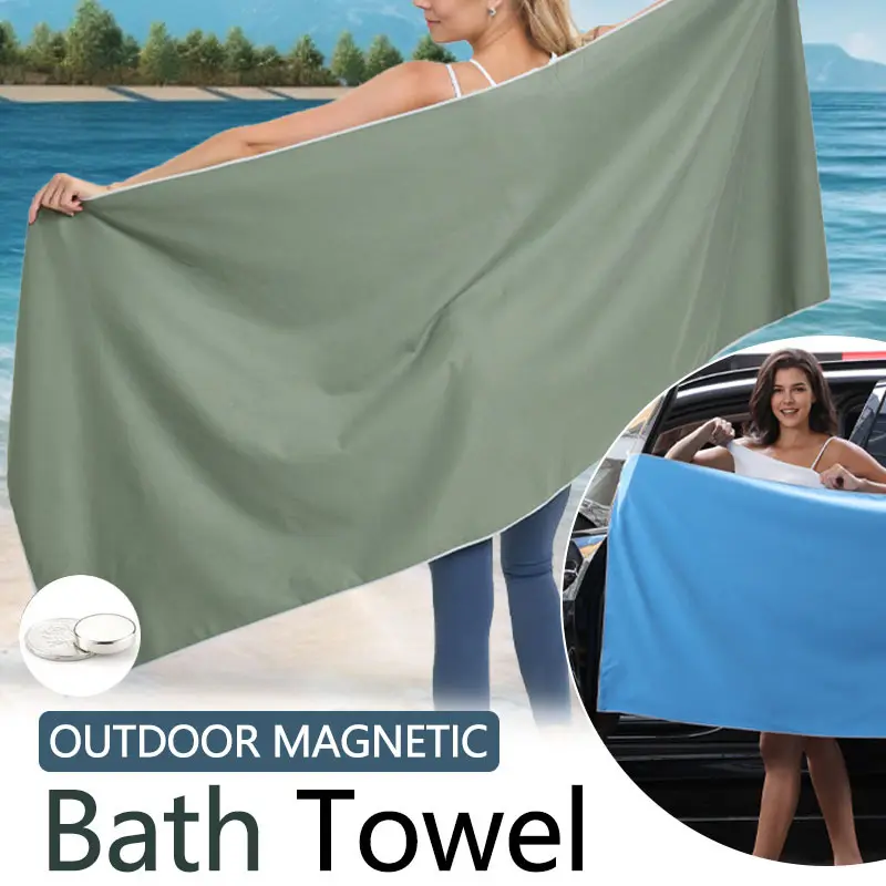 Quick-drying Microfiber Magnet Beach Towel Outdoor Multi-purpose