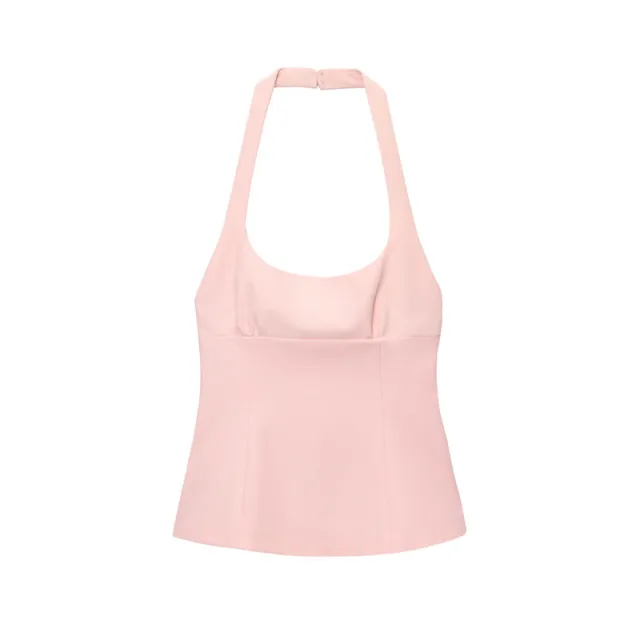 Summer New Women's Clothing Fashion Bowknot Halter Top Pink - Shop at LoveMi