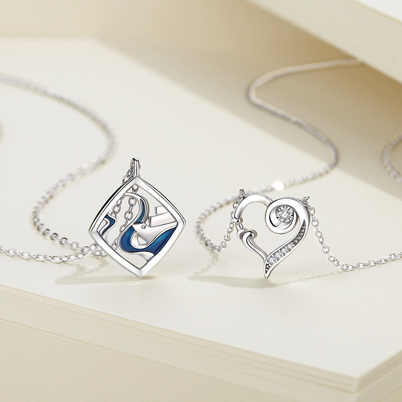 Ice Free Port Couple Necklace Men And Women's One Pair