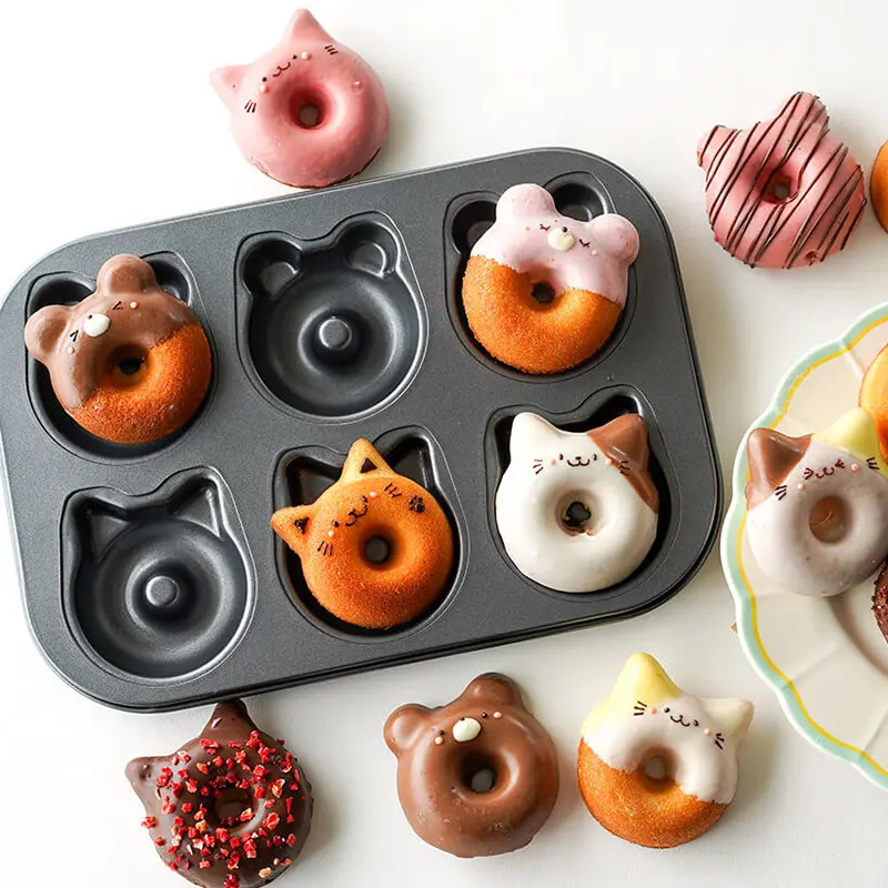Cotton Mold Cat And Bear Donut Baking