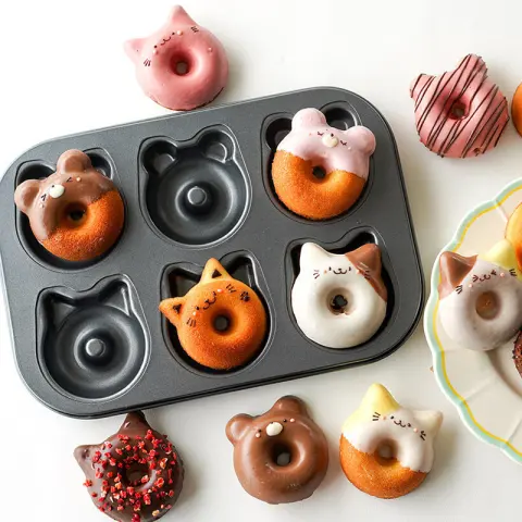 Cotton Mold Cat and Bear Donut Baking Tray Cartoon