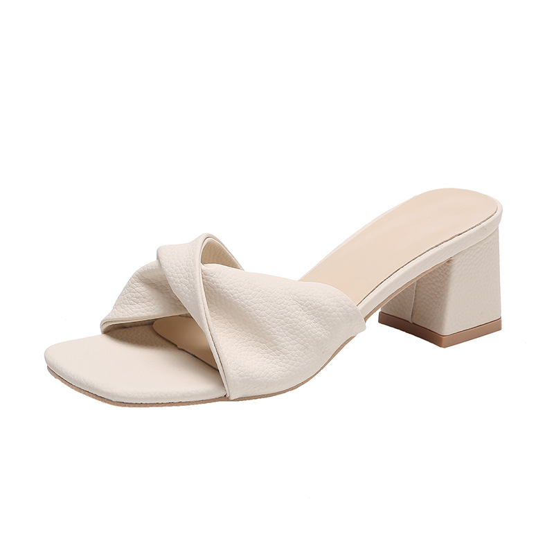 Pleated Block Heel Slip-Ons, picture 2 of 5