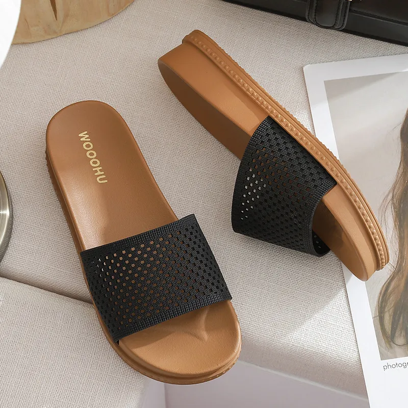 Roman Sandals Women's Summer Outdoor Platform - Black