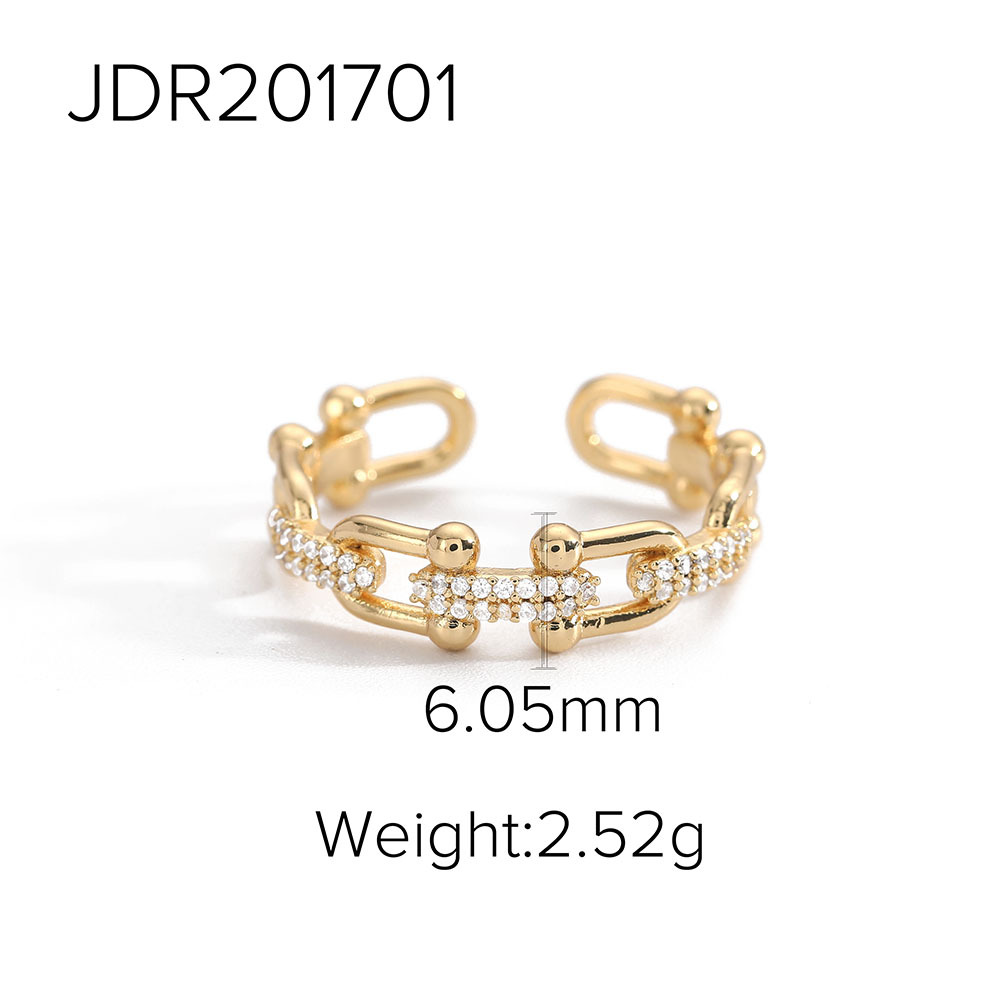 Fashion Geometric Ring Women's Copper