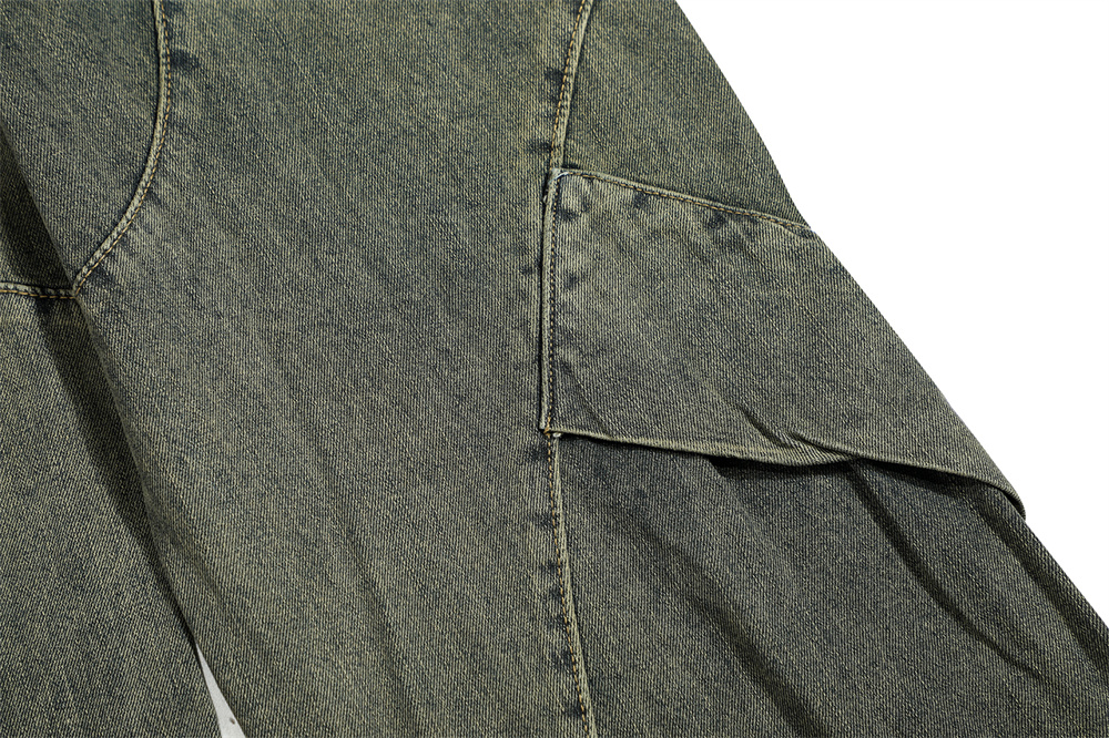 Washed Denim Overalls For Men