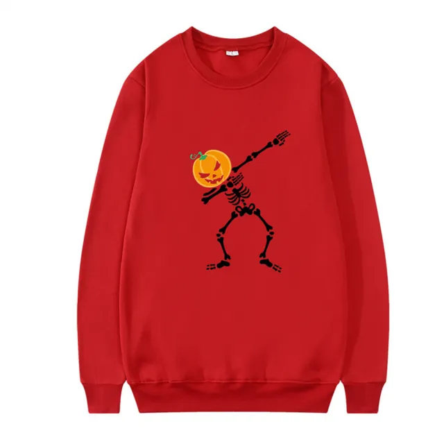 Women's Creative Leisure Printed Crew Neck Top Red - Shop at LoveMi