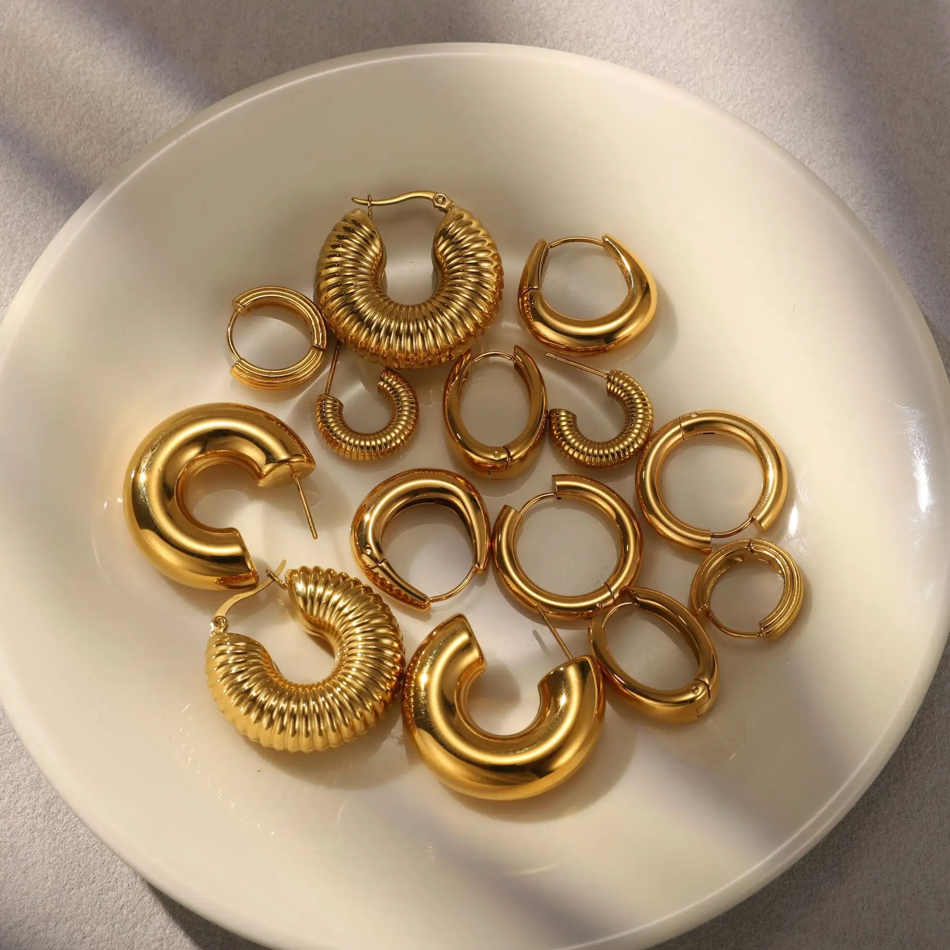 Stainless Steel Earrings Lightweight And Luxuriouscolorfast Stud
