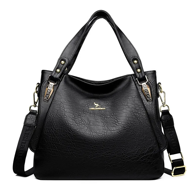 High-Capacity Niche-Design Tote Bag Elegant Shoulder Bag For Midlife Moms - Black