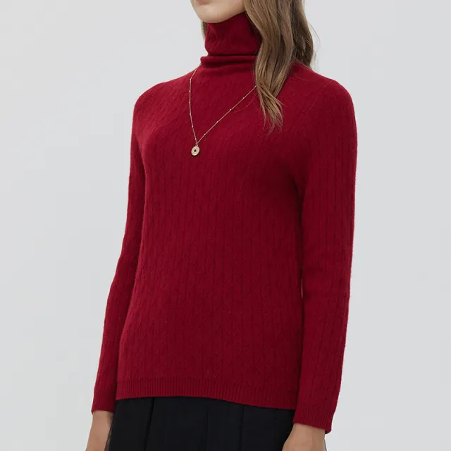 Autumn And Winter Woolen Sweater For Women Thickened Purplish Red - Shop at LoveMi